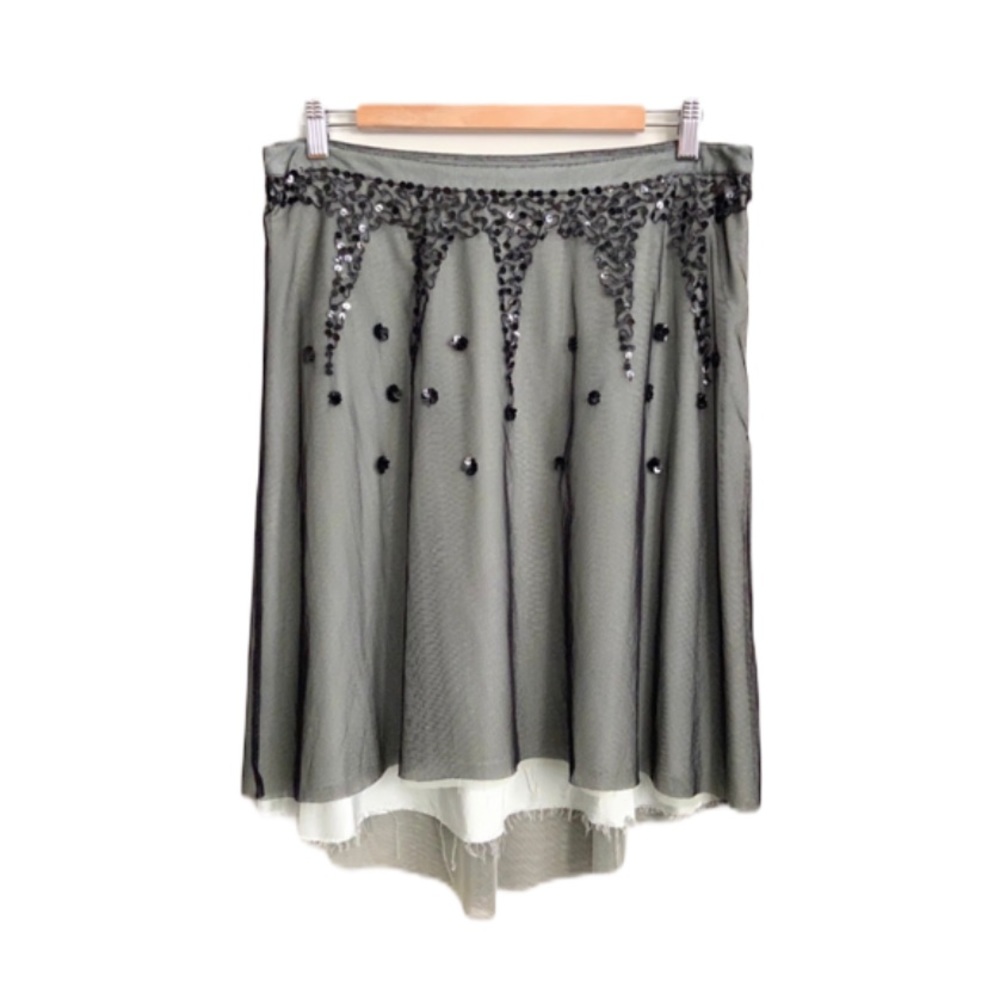 URBAN OUTFITTERS LUX Black Sequin Skirt Size 6